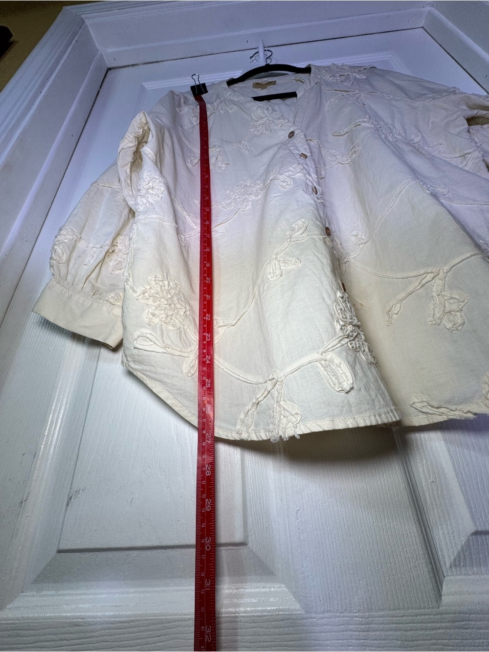 Hester & Orchard Cream Embroidered Floral Cotton - Picture 10 of 10